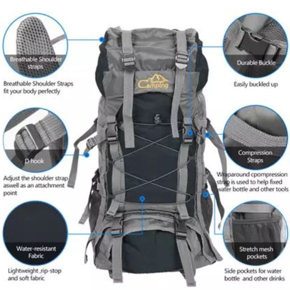 New 60L Waterproof Backpack - Picture 2 of 4
